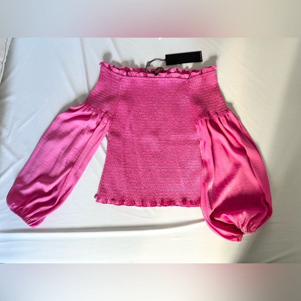 Kobi Halperin Off the Shoulder smocked blouse
